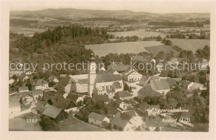 Andorf Schaerding Oberdonau AT Ortsansicht mit Kirche