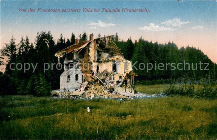 Thiaville-sur-Meurthe Von den Franzosen zerstoerte Villa