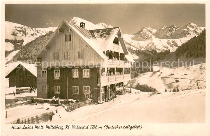 Mittelberg Kleinwalsertal Haus Lukas Matt