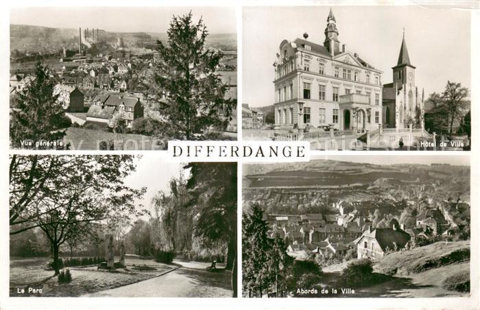 Differdange Luxembourg Vue Generale Hôtel de Ville Parc