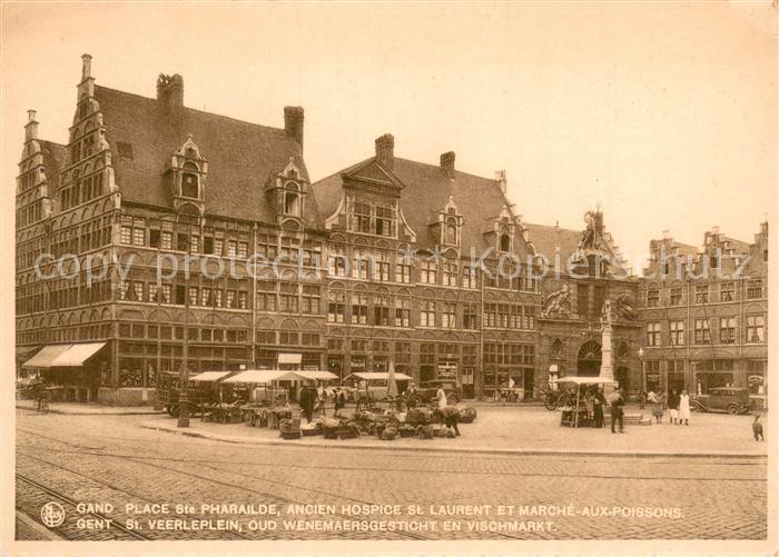 Gand Belgien Place Sainte Pharailde ancien Hospice Saint Laurent Marché aux pois