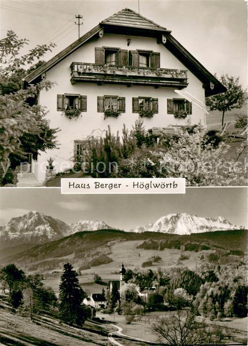 Hoeglwoerth Gaestehaus Pension Berger Panorama Kirche Alpen