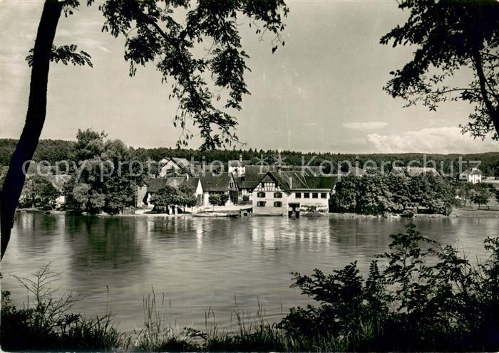 Ellikon Rhein Gasthaus zum Schiff Uferpartie am Rhein