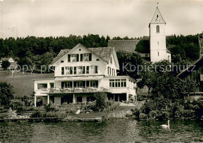 Bollingen See-Gaster Restaurant Schiffahrt Kirche am Obersee Zuerichsee