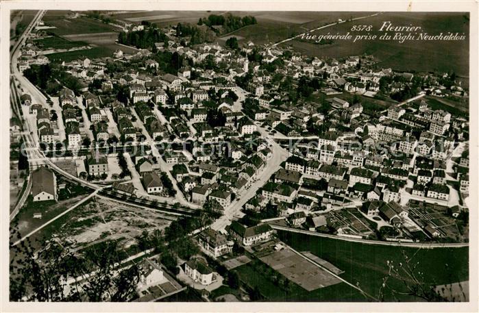 Fleurier NE Vue generale aerienne prise du Righi Neuchatelois