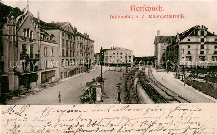 Rorschach Bodensee SG Hafenplatz von der Bahnhofstrasse