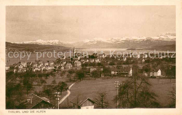 Thalwil ZH und die Alpen