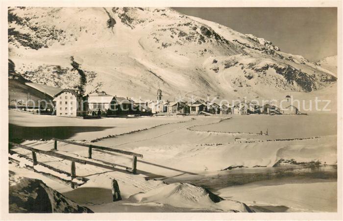 Bivio Wintersportplatz Schweizer Alpen