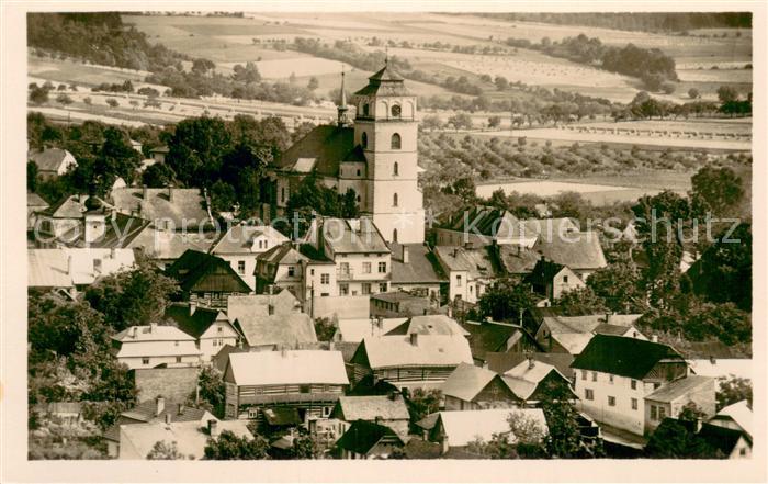 Sobotka CZ Ansicht mit Kirche
