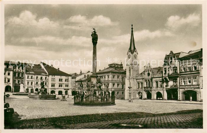 Trautenau Trutnov CZ Ringplatz Brunnen Denkmal