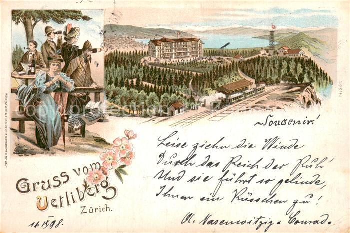 Zuerich ZH Hotel Uerliberg Litho