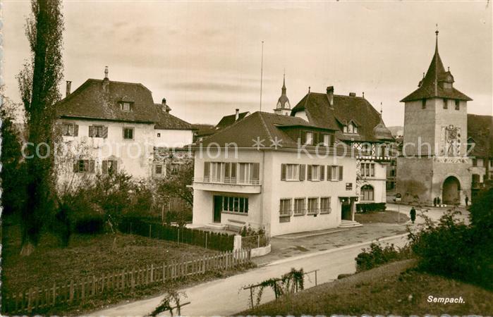 Sempach LU Motiv mit Turm Torbogen