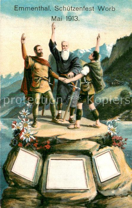 Worb BE Emmenthal Schuetzenfest Kuenstlerkarte