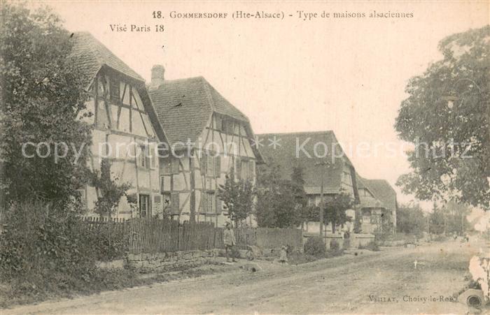Gommersdorf 68 Haut-Rhin Type de maisons alsaciennes