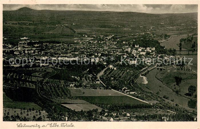 Leitmeritz Litomerice Nordboehmen Fliegeraufnahme