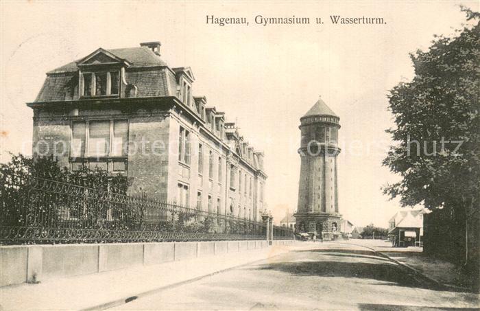 Hagenau 67 Elsass Gymnasium Wasserturm