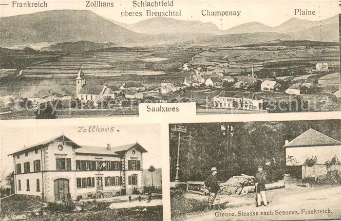 Saulxures 67 Alsace Panroama Schlachtfeld oberes Breuschtal Zollhaus Grenze