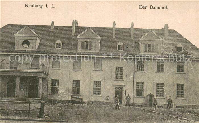 Neuburg 57 Lothringen Bahnhof Originalaufnahme vom westlichen Kriegsschauplatz 1