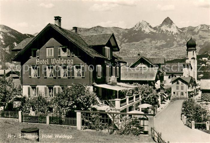 Seelisberg UR Hotel Waldegg Kirche Alpen