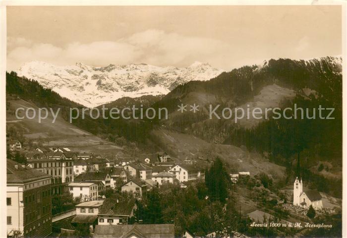 Seewis GR Panorama mit Scesaplana Raetikon