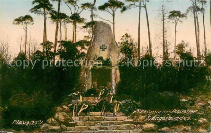 Plauen  Vogtland Ehrenmal des Plauener Saengerbundes