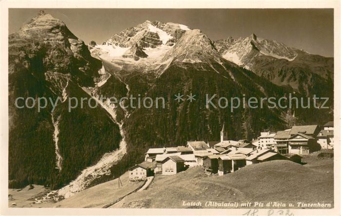 Latsch GR mit Piz d’Aela und Tinzenhorn