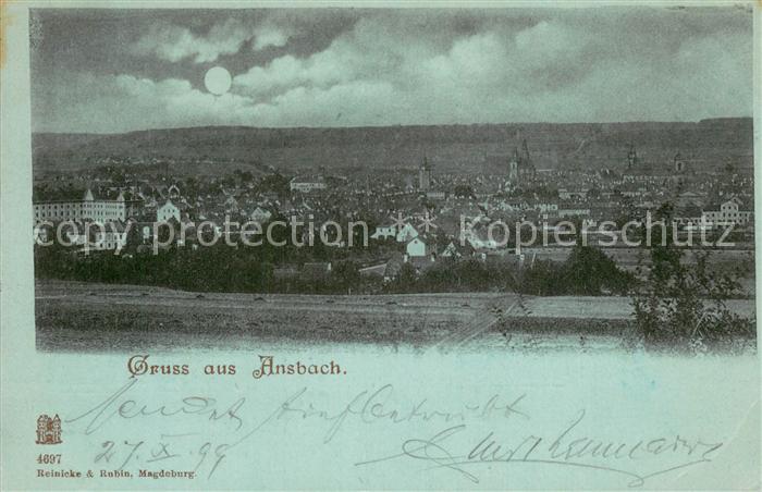 Ansbach Mittelfranken Panorama