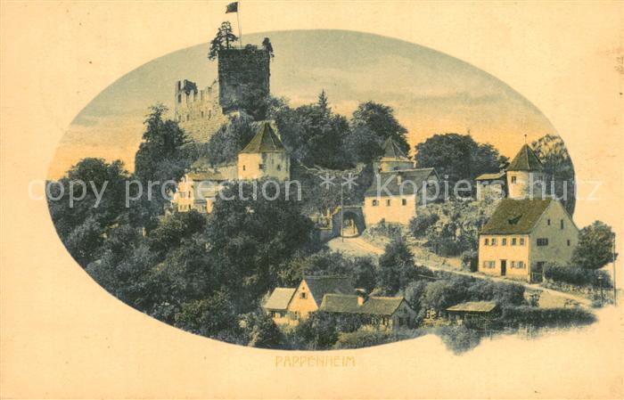 Pappenheim Mittelfranken Panorama Schlossruine