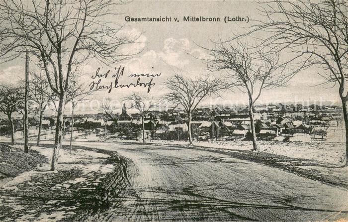 Mittelbronn 57 Moselle Gesamtansicht Feldpost