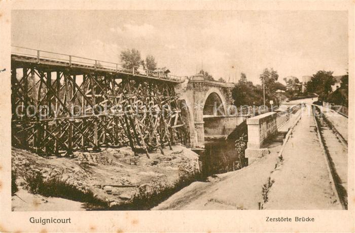 Guignicourt 02 Aisne Zerstoerte Bruecke