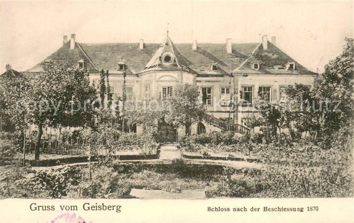 Geisberg 67 Bas-Rhin Schloss nach der Beschiessung 1870