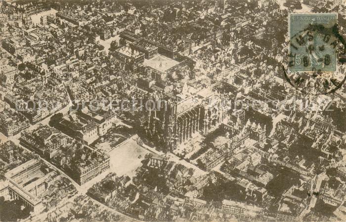 Reims 51 Vue de la Cathedrale prise en avion