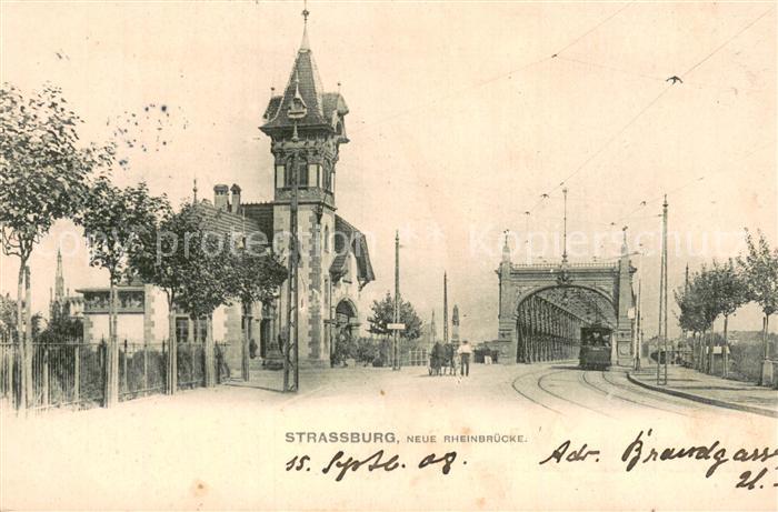 Strassburg Elsass Neue Rheinbruecke