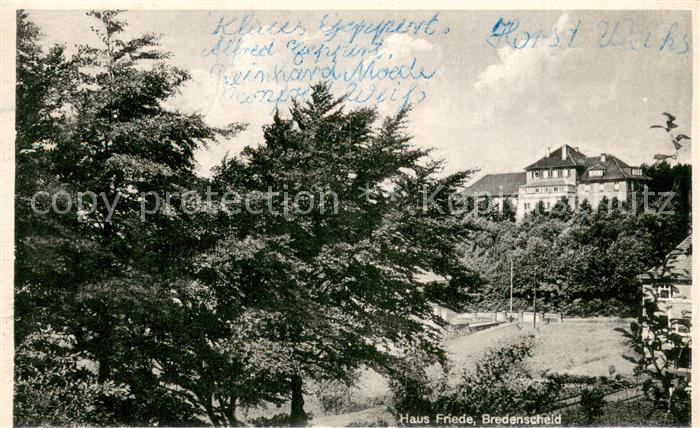 Bredenscheid Hattingen Haus Friede Erholungsheim des Rhein.-Westf. Verbandes