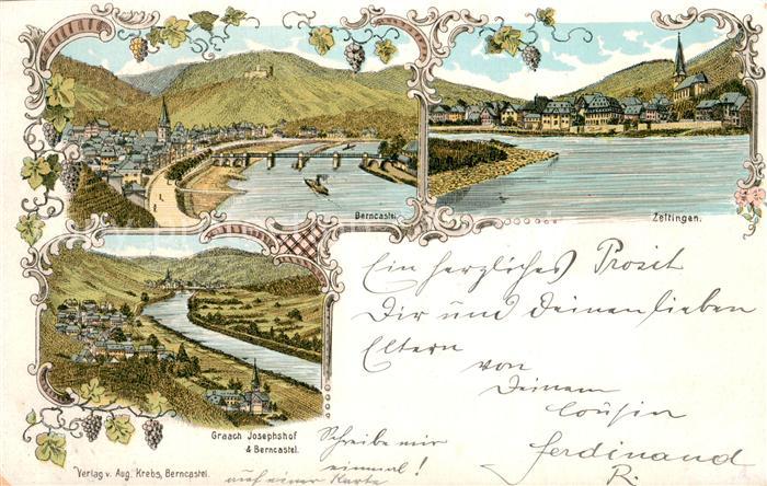 BERNKASTEL-KUES Berncastel Rheinland-Pfalz mit Zeltingen und Grasch Josephshof