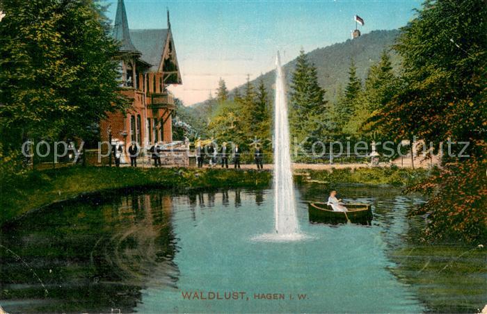 Hagen Westfalen Waldlust Gondelteich Fontaene