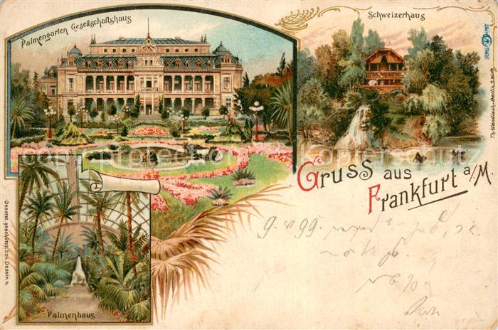 Frankfurt Main Palmengarten Gesellschaftshaus Schweizerhaus Palmenhaus