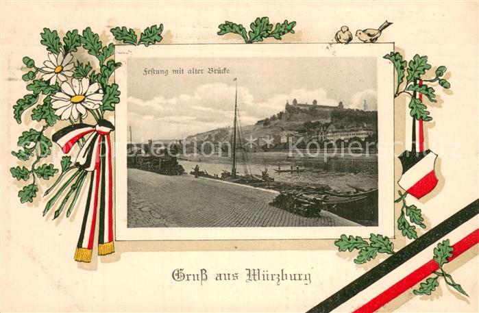 WueRZBURG Bayern Festung mit alter Bruecke