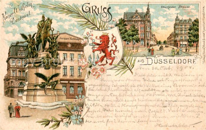 DuessELDORF  CITY Wilhelm Denkmal Elberfelder Strasse