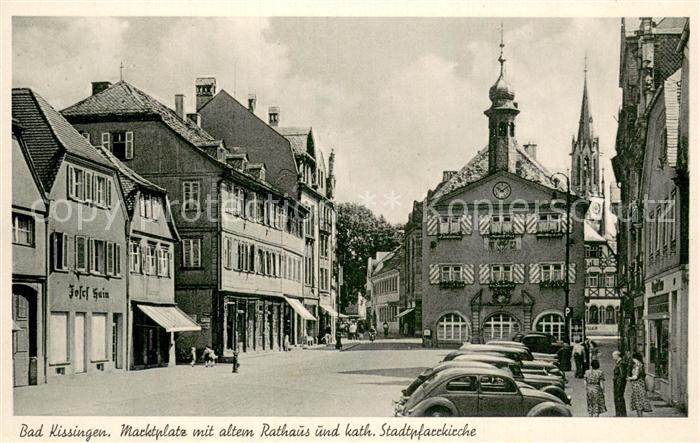 Bad Kissingen Marktplatz Rathaus Stadtpfarrkirche