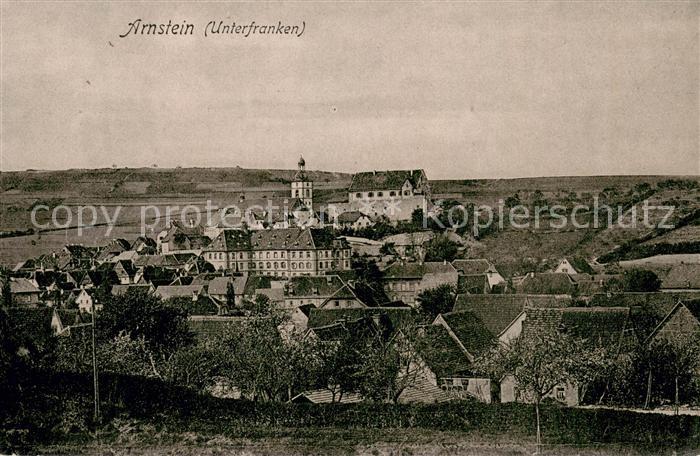 Arnstein Unterfranken Ortsansicht mit Kirche