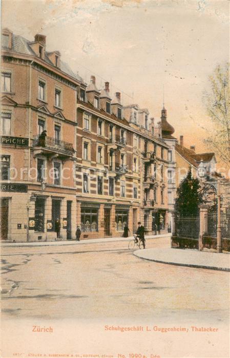 Zuerich ZH Schuhgeschaeft L. Guggenheim Thalacker