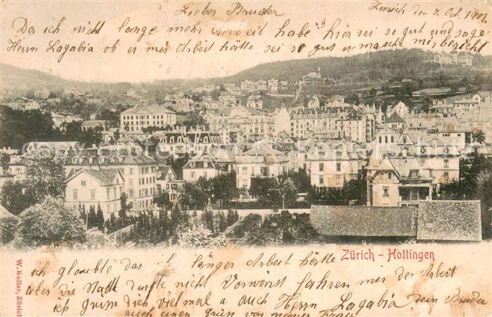 Hottingen Zuerich Stadtpanorama