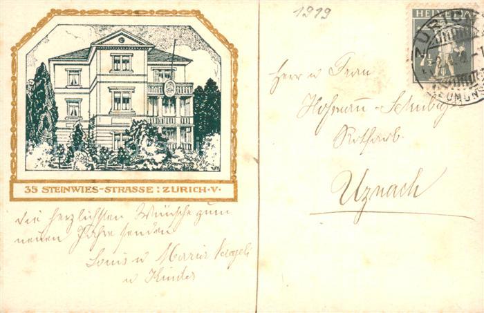 Zuerich ZH Wohnhaus 35 Steinwies Strasse