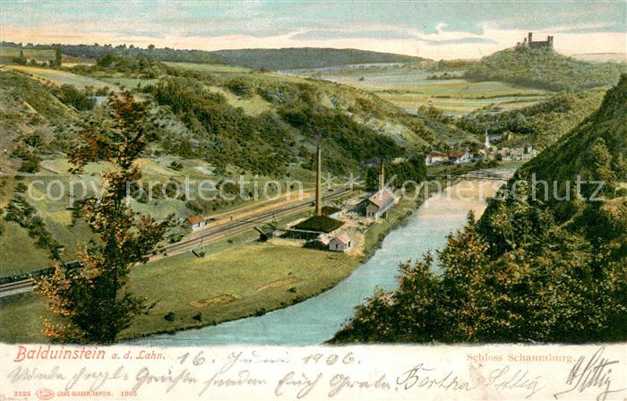 Balduinstein Panorama mit Schloss Schaumburg