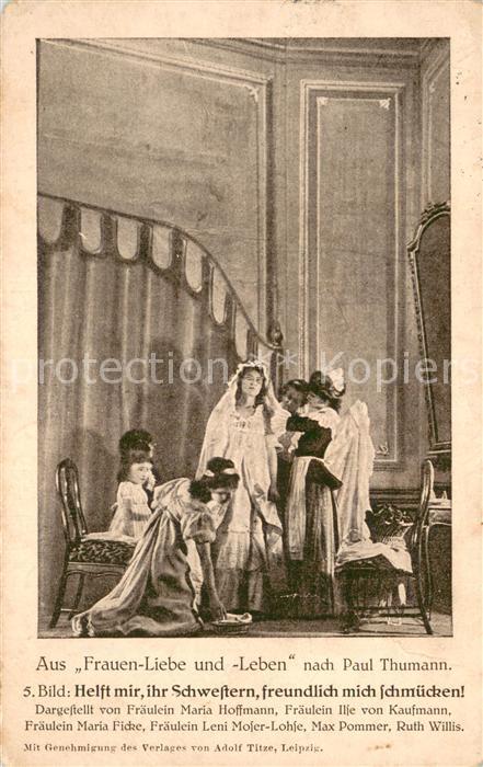 LEIPZIG Sachsen Aus Frauen-Liebe und -Leben nach Paul Thumann 5. Bild Kuenstlerk