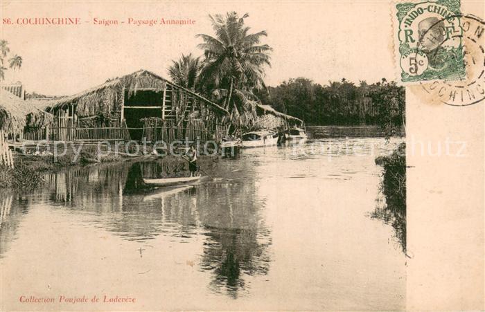 Cochinchine Vietnam Paysage Annamite