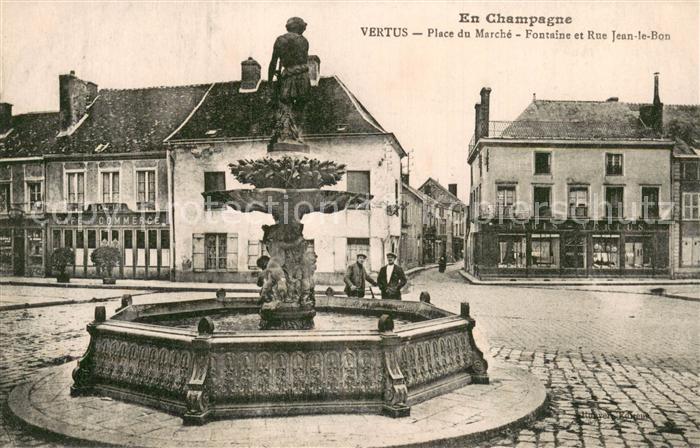 Vertus 51 Place du Marché Fontaine et Rue Jean le Bon