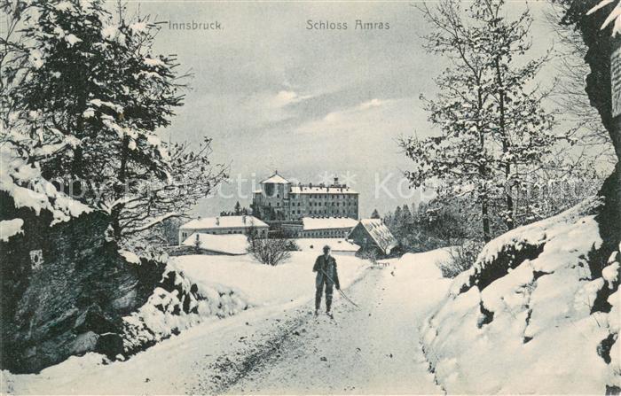 Innsbruck Tirol AT Schloss Amras im Winter