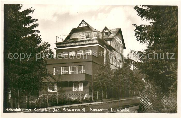 Koenigsfeld Schwarzwald Sanatorium Luisenruhe Hoehenluftkurort